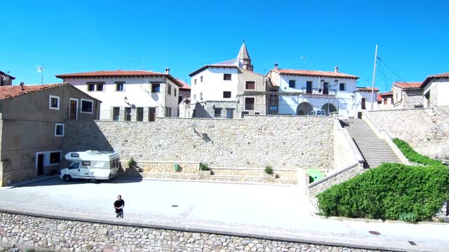 Teruel. Aerial view in Gudar. Spain. 4k Drone Video