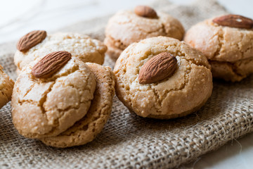 Turkish Almond Cookies on Sack / Acibadem Kurabiyesi.