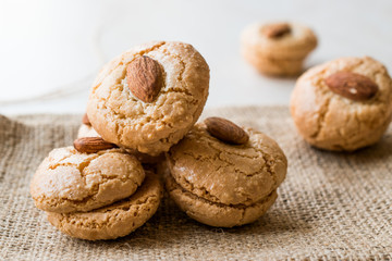 Turkish Almond Cookies on Sack / Acibadem Kurabiyesi.