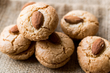 Turkish Almond Cookies on Sack / Acibadem Kurabiyesi.