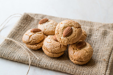 Turkish Almond Cookies on Sack / Acibadem Kurabiyesi.