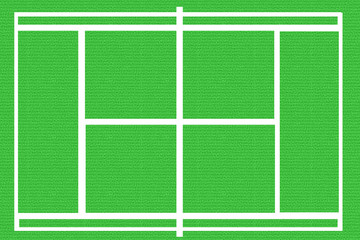 Campo verde de tenis.