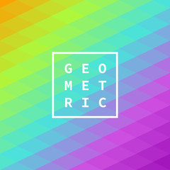 Modern abstract geometric cover. Minimal colorful trendy templates design