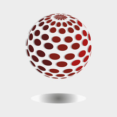  red logo/The picture shows a red color with a shadow. For a new firm.