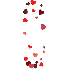 Festive Background with Colorful hearts. Delicate Pattern for Postcard, Print, Banner or Poster. Pretty hearts For Party Decoration, Wedding, Birthday or Anniversary Invitation. Vector