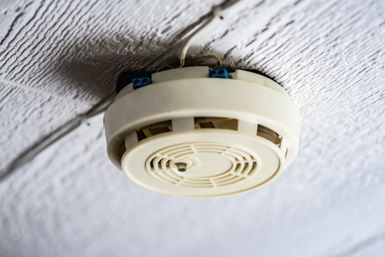 Old fire protection sensor and smoke detector.