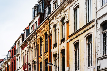 antique building view in Old Town Lille, France