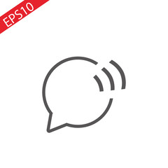 Speech bubble icon. One of set web icons