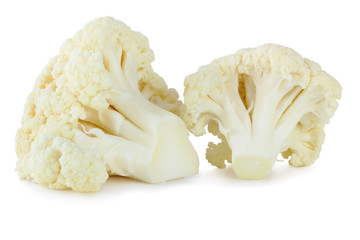Fresh Cauliflower isolated on white background, including clipping path without shade. Germany