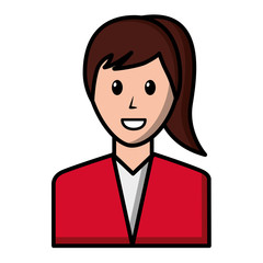 elegant businesswoman avatar character vector illustration design