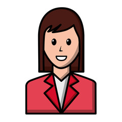 elegant businesswoman avatar character vector illustration design