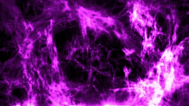A psychedelic 3d rendering of purple and white blazes of plasma in the black background. They shimmer and whirl in a scary, sudden and frightening way. 