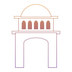 Mexican The Monument to the Revolution icon over white background, colorful design. vector illustration