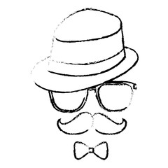 set accessories hipster style vector illustration design
