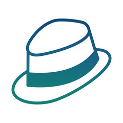 gentleman hat fashion image icon vector illustration degraded color