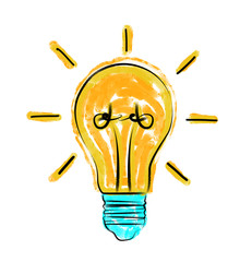 Hand drawn lightbulb sketch