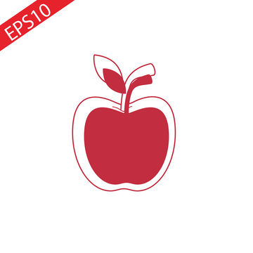 Apple icon. fruit icon image on white background.