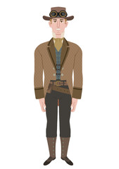 Man in steampunk dressing