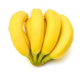 Bunch of bananas isolated on white