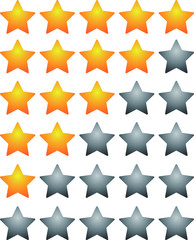 star rating bar set