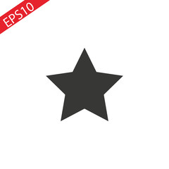Black star - vector icon on white background
