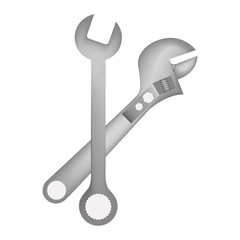 wrenchs keys crossed tools vector illustration design