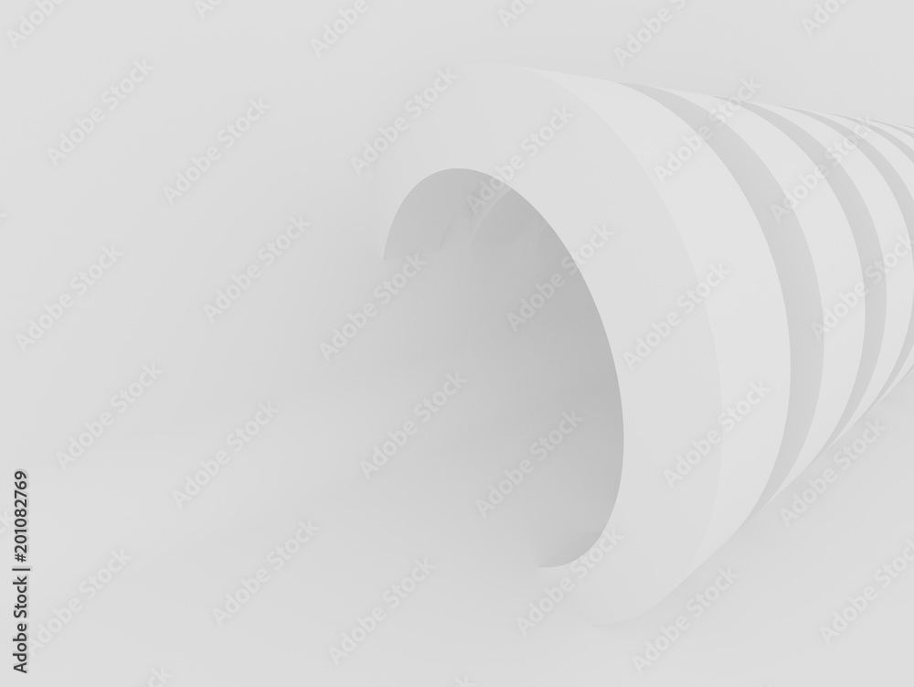 Aufkleber Abstract of white curved architectural pattern background,Concept of future modern facade design on architecture,3d rendering	