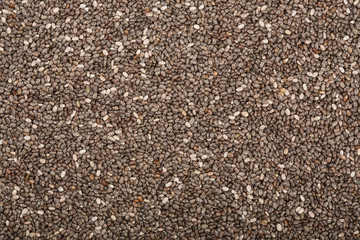 Chia seeds as a background. Top view