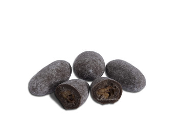 Chocolate candies with powder.