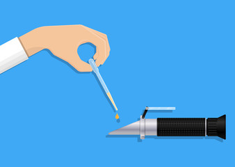 Brix wine lab food tool test toxic beer salt drop water sugar meter acid check juice level scale fluid fruit tester liquid result purity health device sucrose control farmer protein quality