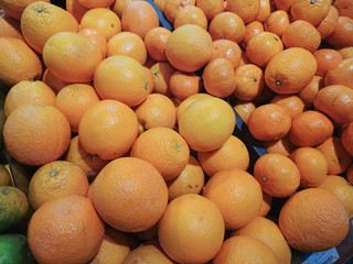 Orange on the fruit stall in the mall