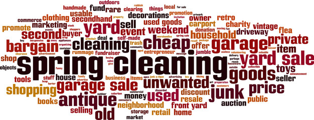 Spring cleaning word cloud