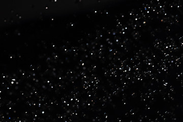 Water drops and bubbles. Rain.