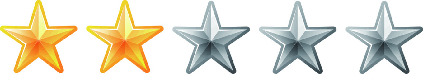 Obraz premium 2 Luxury star rating bar