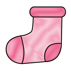 pink sock clothes baby girl vector illustration drawing