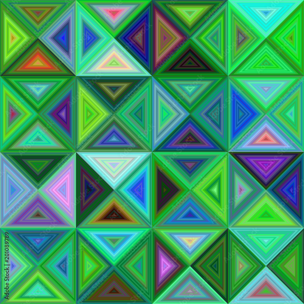 Poster abstract colorful regular triangle mosaic background design