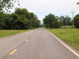 asphalt road view