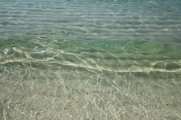 Water surface with sun reflections at Krabi, Thailand