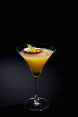 Passion fruit martini cocktails