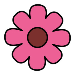 cute flower isolated icon vector illustration design