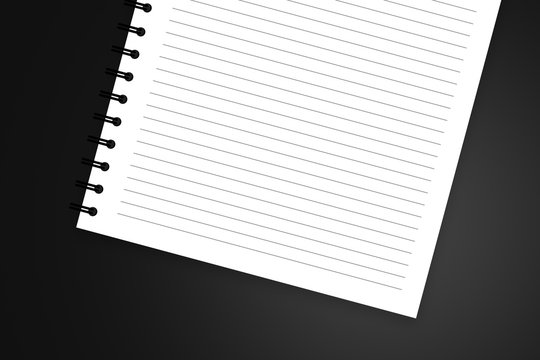 Blank Note Book on Colored Background