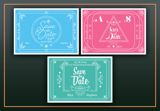 3 Save the Date Invitation Layouts