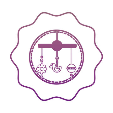 baby mobile hanging lace icon vector illustration design