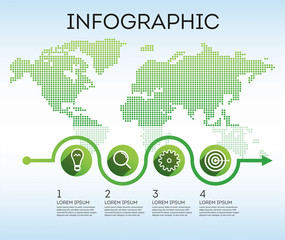 Infographic. Business infographics. Infographics for marketing. Infographics product testing before global launch. Vector map of the world with elements of infographics. International map of the world