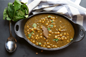 Vegan Chola Palak or Chana palak