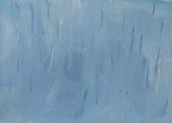 Blue picturesque background. Blue background, painted with oil paints.