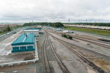 Denisovka railway station of petrochemical plant