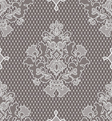 seamless lace floral ornament, vector illustration