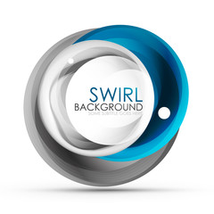 Spiral swirl flowing lines 3d vector abstract digital motion background design. Rotating concept