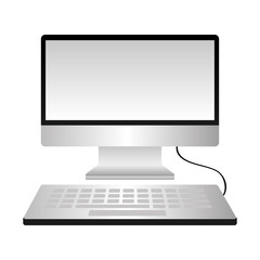computer keyboard device technology image vector illustration